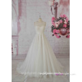 2016 guangzhou latest style low back french lace tulle A-line bridal wedding dresses
